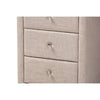 Baxton Studio Tessa Modern and Contemporary Beige Fabric Upholstered 3-Drawer Nightstand