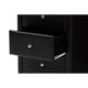 Baxton Studio Tessa Modern and Contemporary Black Faux Leather Upholstered 3-Drawer Nightstand
