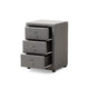 Baxton Studio Tessa Modern and Contemporary Grey Fabric Upholstered 3-Drawer Nightstand