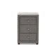Baxton Studio Tessa Modern and Contemporary Grey Fabric Upholstered 3-Drawer Nightstand