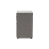 Baxton Studio Tessa Modern and Contemporary Grey Fabric Upholstered 3-Drawer Nightstand