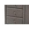 Baxton Studio Tessa Modern and Contemporary Grey Fabric Upholstered 3-Drawer Nightstand