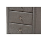 Baxton Studio Tessa Modern and Contemporary Grey Fabric Upholstered 3-Drawer Nightstand