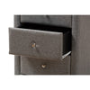 Baxton Studio Tessa Modern and Contemporary Grey Fabric Upholstered 3-Drawer Nightstand