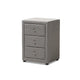 Baxton Studio Tessa Modern and Contemporary Grey Fabric Upholstered 3-Drawer Nightstand