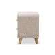 Baxton Studio Jonesy Mid-Century Beige Linen Upholstered 2-Drawer Nightstand WHI-BBT3140-Beige-NS-XD02