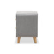 Baxton Studio Jonesy Mid-Century Grey Fabric Upholstered 2-Drawer Nightstand WHI-BBT3140-Grey-NS-800F