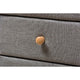 Baxton Studio Jonesy Mid-Century Grey Fabric Upholstered 2-Drawer Nightstand WHI-BBT3140-Grey-NS-800F