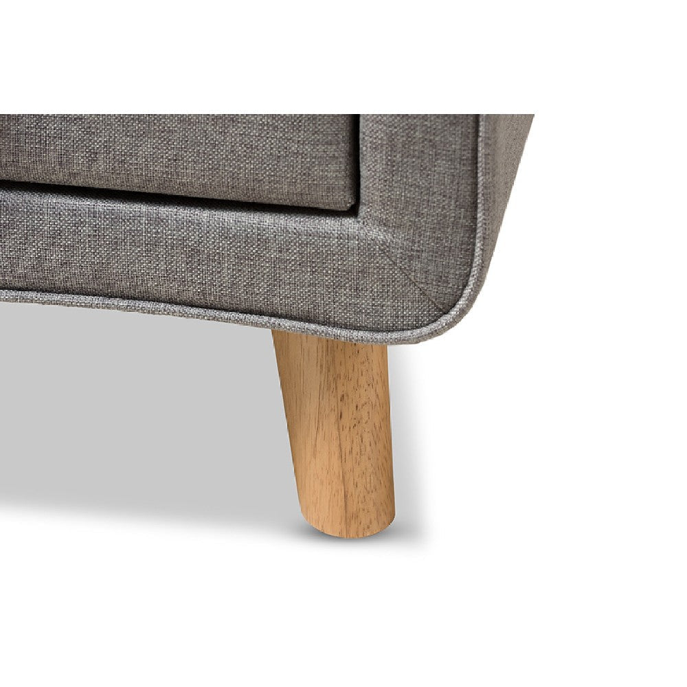 Baxton Studio Jonesy Mid-Century Grey Fabric Upholstered 2-Drawer Nightstand WHI-BBT3140-Grey-NS-800F