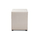 Baxton Studio Lepine Modern and Contemporary Light Beige Fabric Upholstered 2-Drawer Wood Nightstand WHI-BBT3164-Light-Beige-NS