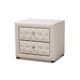 Baxton Studio Lepine Modern and Contemporary Light Beige Fabric Upholstered 2-Drawer Wood Nightstand WHI-BBT3164-Light-Beige-NS