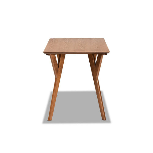 Baxton Studio Sahar Mid-Century Modern Transitional Walnut Brown Finished Wood Dining Table