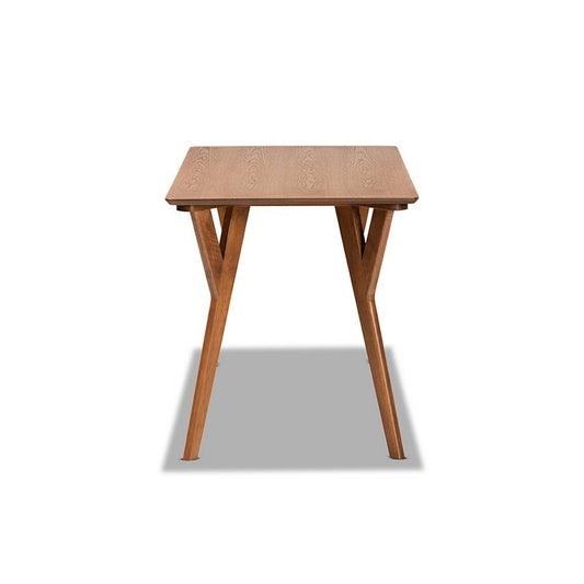 Baxton Studio Sahar Mid-Century Modern Transitional Walnut Brown Finished Wood Dining Table