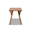 Baxton Studio Sahar Mid-Century Modern Transitional Walnut Brown Finished Wood Dining Table