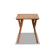 Baxton Studio Sahar Mid-Century Modern Transitional Walnut Brown Finished Wood Dining Table