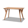 Baxton Studio Sahar Mid-Century Modern Transitional Walnut Brown Finished Wood Dining Table WHI-BBT4074-Walnut-DT