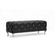 Baxton Studio Stella Crystal Tufted Black Leather Modern Bench