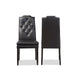 Baxton Studio Dylin Modern and Contemporary Black Faux Leather Button-Tufted Nail heads Trim Dining Chair (Set of 2)