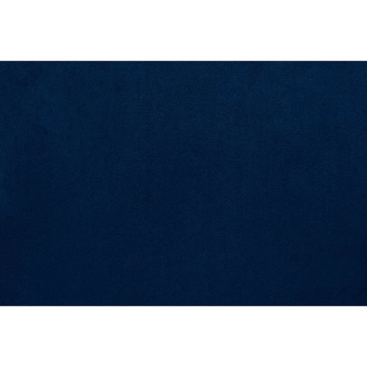 Baxton Studio Dylin Modern and Contemporary Navy Blue Velvet Fabric Upholstered and Dark Brown Finished Wood 7-Piece Dining Set