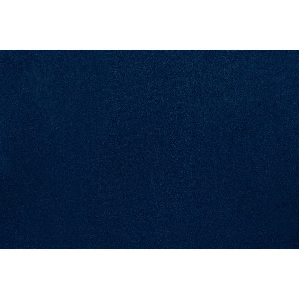 Baxton Studio Dylin Modern and Contemporary Navy Blue Velvet Fabric Upholstered and Dark Brown Finished Wood 7-Piece Dining Set