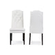 Baxton Studio Dylin Modern and Contemporary White Faux Leather Button-Tufted Nail heads Trim Dining Chair (Set of 2)