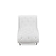 Baxton Studio Pease Contemporary White Faux Leather Upholstered Crystal Button Tufted Chaise Lounge WHI-BBT5187-White-Chaise
