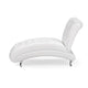 Baxton Studio Pease Contemporary White Faux Leather Upholstered Crystal Button Tufted Chaise Lounge WHI-BBT5187-White-Chaise