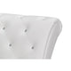 Baxton Studio Pease Contemporary White Faux Leather Upholstered Crystal Button Tufted Chaise Lounge WHI-BBT5187-White-Chaise