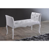 Baxton Studio Kristy Modern and Contemporary White Faux Leather Classic Seating Bench