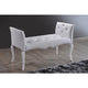 Baxton Studio Kristy Modern and Contemporary White Faux Leather Classic Seating Bench