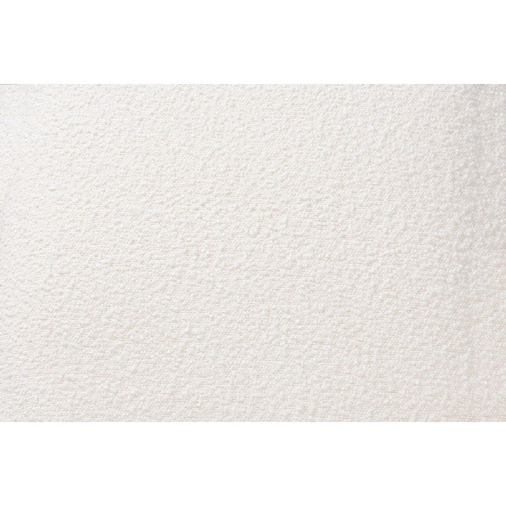 Baxton Studio Yashiya Mid-Century Modern Off-White Boucle Upholstered and Walnut Brown Finished Wood Rocking Chair