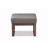 Baxton Studio Yashiya Mid-century Retro Modern Grey Fabric Upholstered Ottoman Stool WHI-BBT5200-Grey