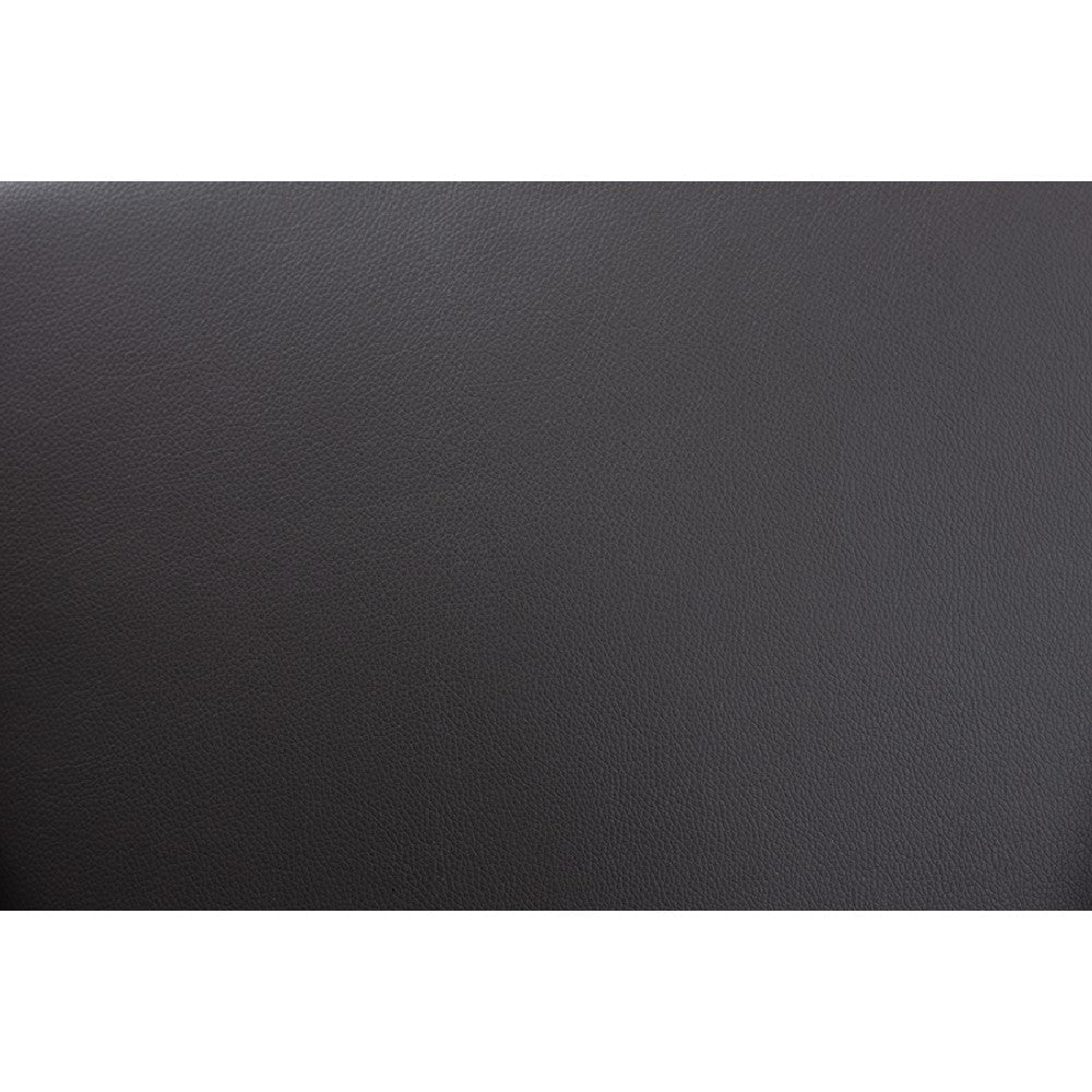 Baxton Studio Theron Mid-Century Transitional Dark Brown Faux Leather and Espresso Brown Finished Wood 2-Piece Swivel Counter Stool Set