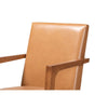 Baxton Studio Andrea Mid-Century Modern Tan Faux Leather Upholstered and Walnut Brown Finished Wood 2-Piece Armchair Set