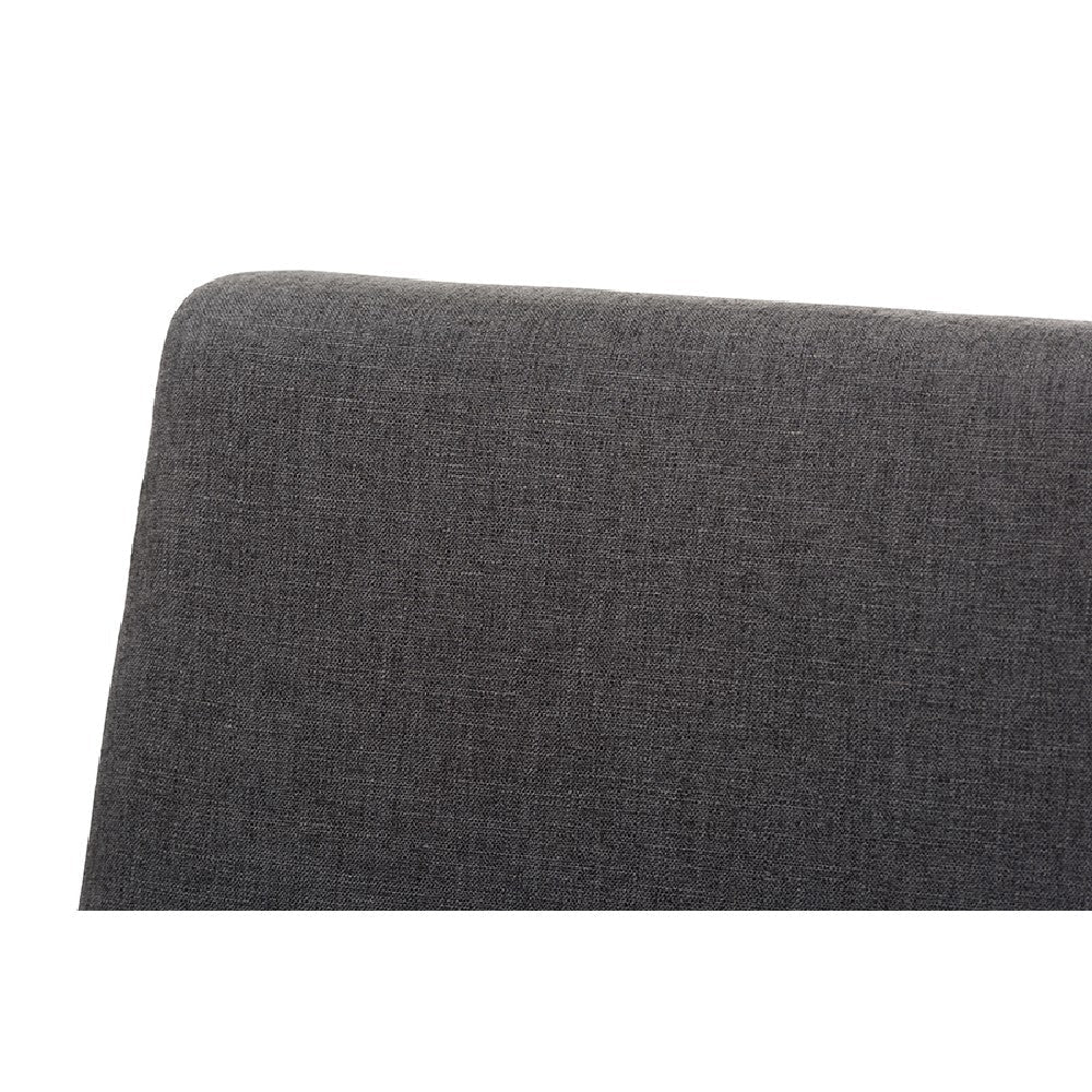 Baxton Studio Nexus Mid-Century Modern Dark Grey Fabric Upholstered and Walnut Brown Finished Wood 5-Piece Dining Set