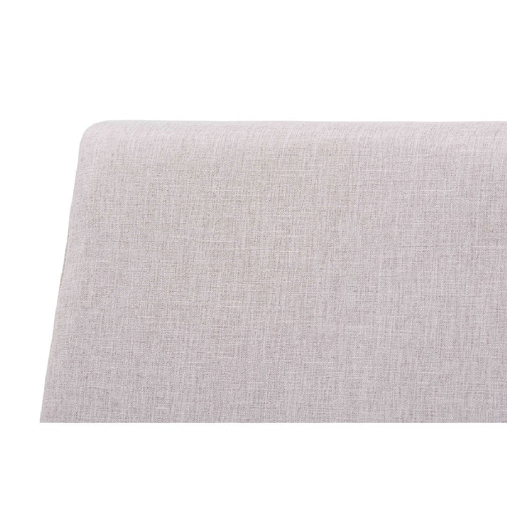 Baxton Studio Nexus Mid-Century Modern Greyish Beige Fabric Upholstered and Walnut Brown Finished Wood 5-Piece Dining Set