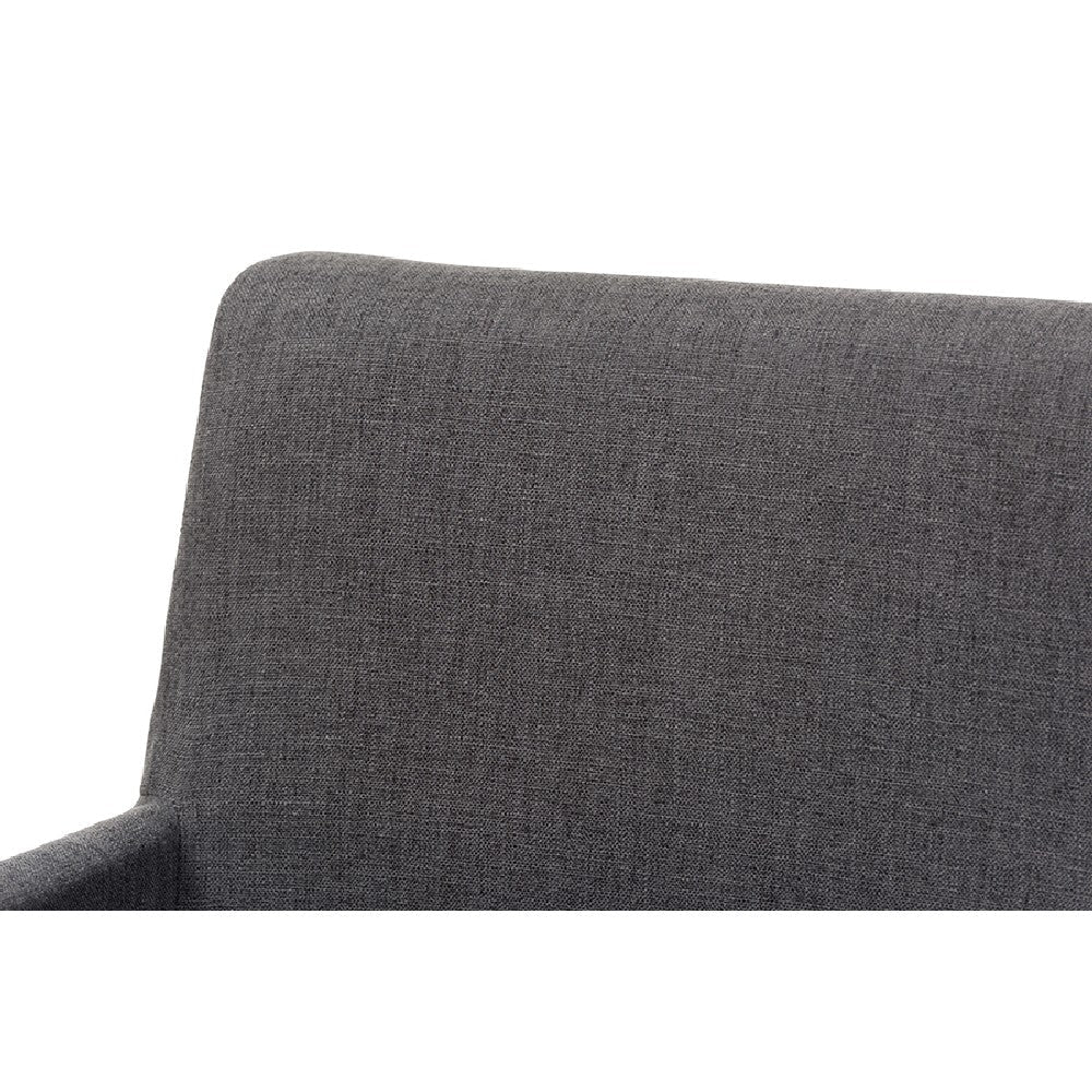 Baxton Studio Dorina Mid-Century Modern Dark Grey Fabric Upholstered and Walnut Brown Finished Wood 5-Piece Dining Set