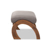 Baxton Studio Sandrine Modern and Contemporary Grey Fabric Upholstered Walnut Brown Finished Wood Ottoman