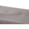 Baxton Studio Caramay Modern and Contemporary Grey Fabric Upholstered Walnut Brown Finished Wood Bench