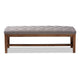 Baxton Studio Ainsley Modern and Contemporary Grey Fabric Upholstered Walnut Finished Solid Rubberwood Bench