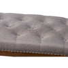 Baxton Studio Ainsley Modern and Contemporary Grey Fabric Upholstered Walnut Finished Solid Rubberwood Bench