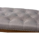 Baxton Studio Ainsley Modern and Contemporary Grey Fabric Upholstered Walnut Finished Solid Rubberwood Bench