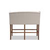 Baxton Studio Alira Modern and Contemporary Beige Fabric Upholstered Walnut Finished Wood Button Tufted Bar Stool Bench