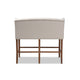 Baxton Studio Alira Modern and Contemporary Beige Fabric Upholstered Walnut Finished Wood Button Tufted Bar Stool Bench