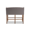 Baxton Studio Alira Modern and Contemporary Grey Fabric Upholstered Walnut Finished Wood Button Tufted Bar Stool Bench