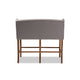 Baxton Studio Alira Modern and Contemporary Grey Fabric Upholstered Walnut Finished Wood Button Tufted Bar Stool Bench