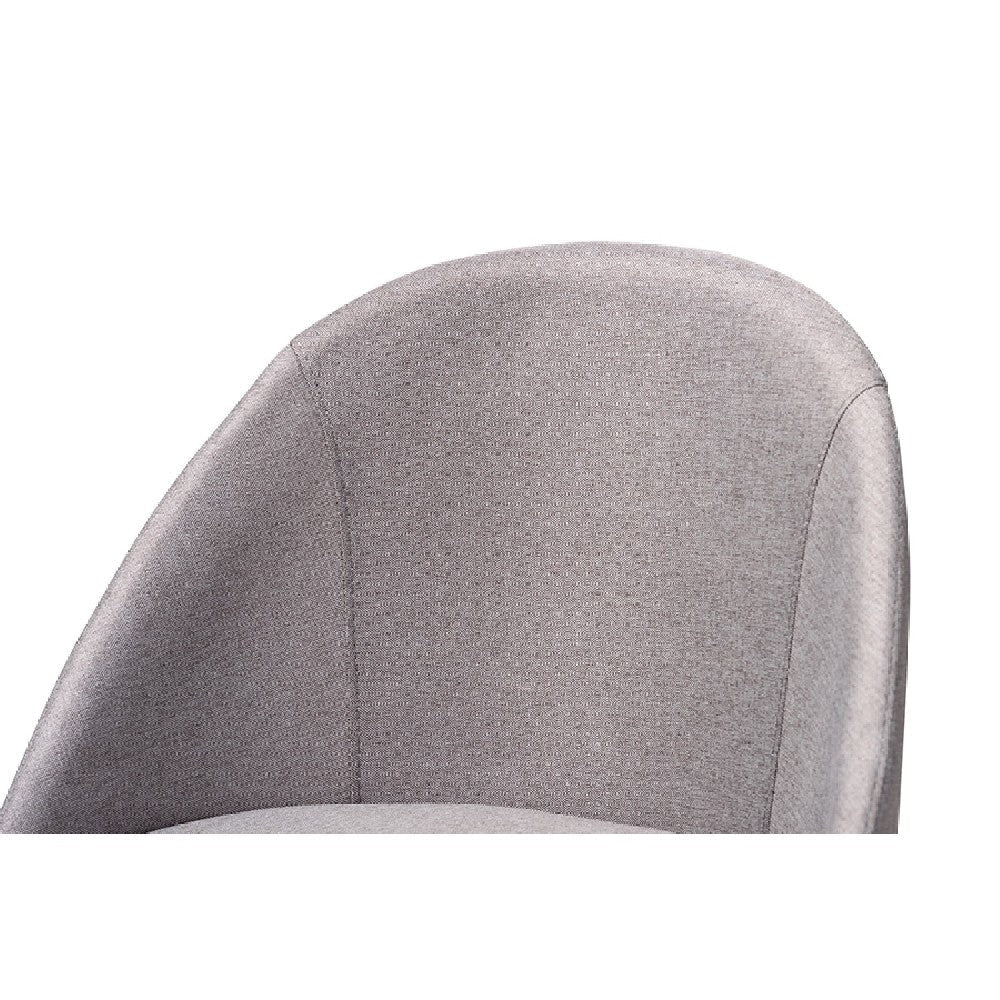 Baxton Studio Carra Mid-Century Modern Grey Fabric Upholstered Walnut-Finished Wood Swivel Counter Stool Set of 2