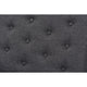 Baxton Studio Linus Mid-Century Modern Dark Grey Fabric Upholstered and Button Tufted Wood Bench WHI-BBT5363-Dark-Grey-Bench