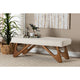 Baxton Studio Rika Japandi Cream Boucle Fabric and Walnut Brown Finished Wood Bench WHI-BBT5367-Cream-Walnut-Bench