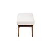 Baxton Studio Rika Japandi Cream Boucle Fabric and Walnut Brown Finished Wood Bench WHI-BBT5367-Cream-Walnut-Bench